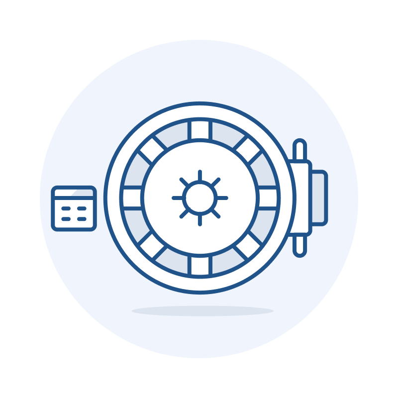 Illustration of bank vault