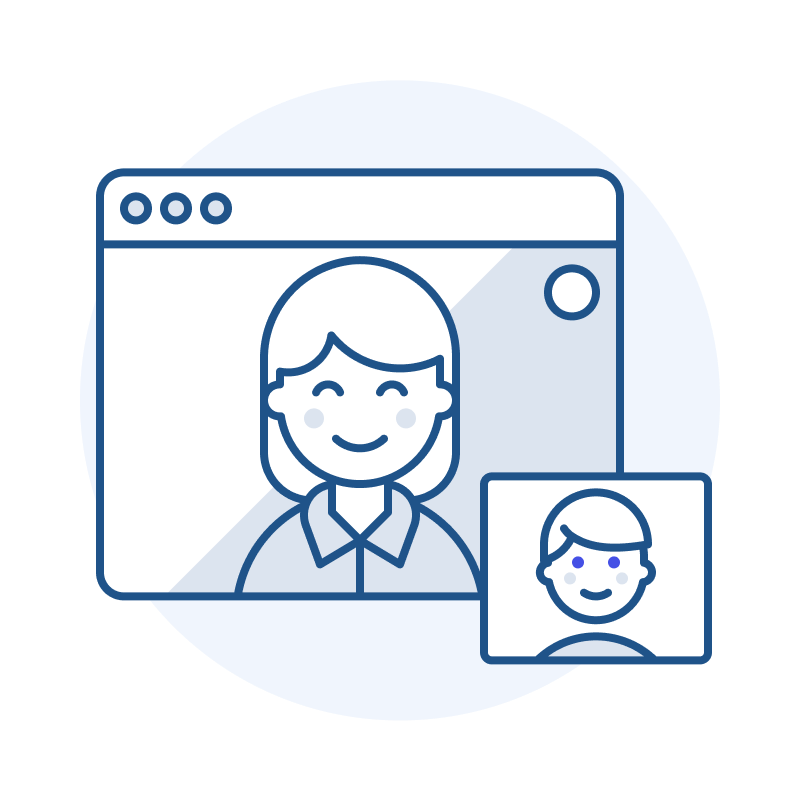 Illustration of video conference